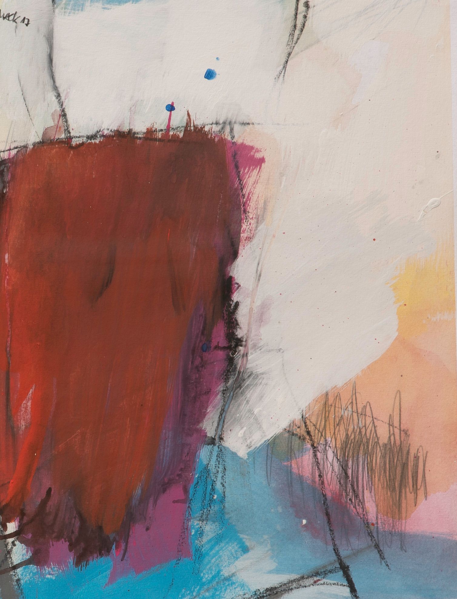 Arbeit in Mischtechnik des Künstlers Walter Mack zum Thema Abstraktion