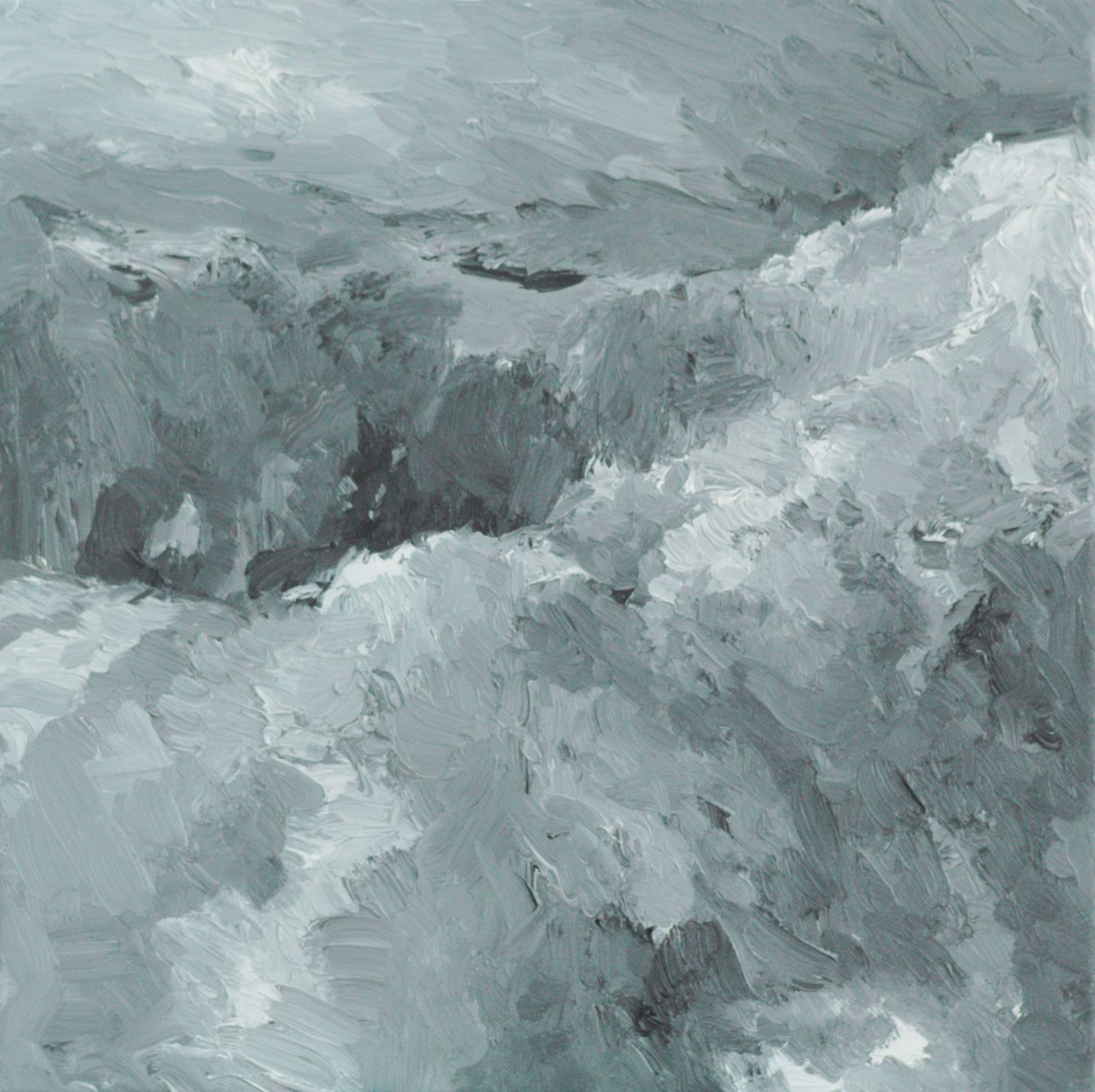 Ölbild  von Walter Mack aus der Serie Innerland, 2022