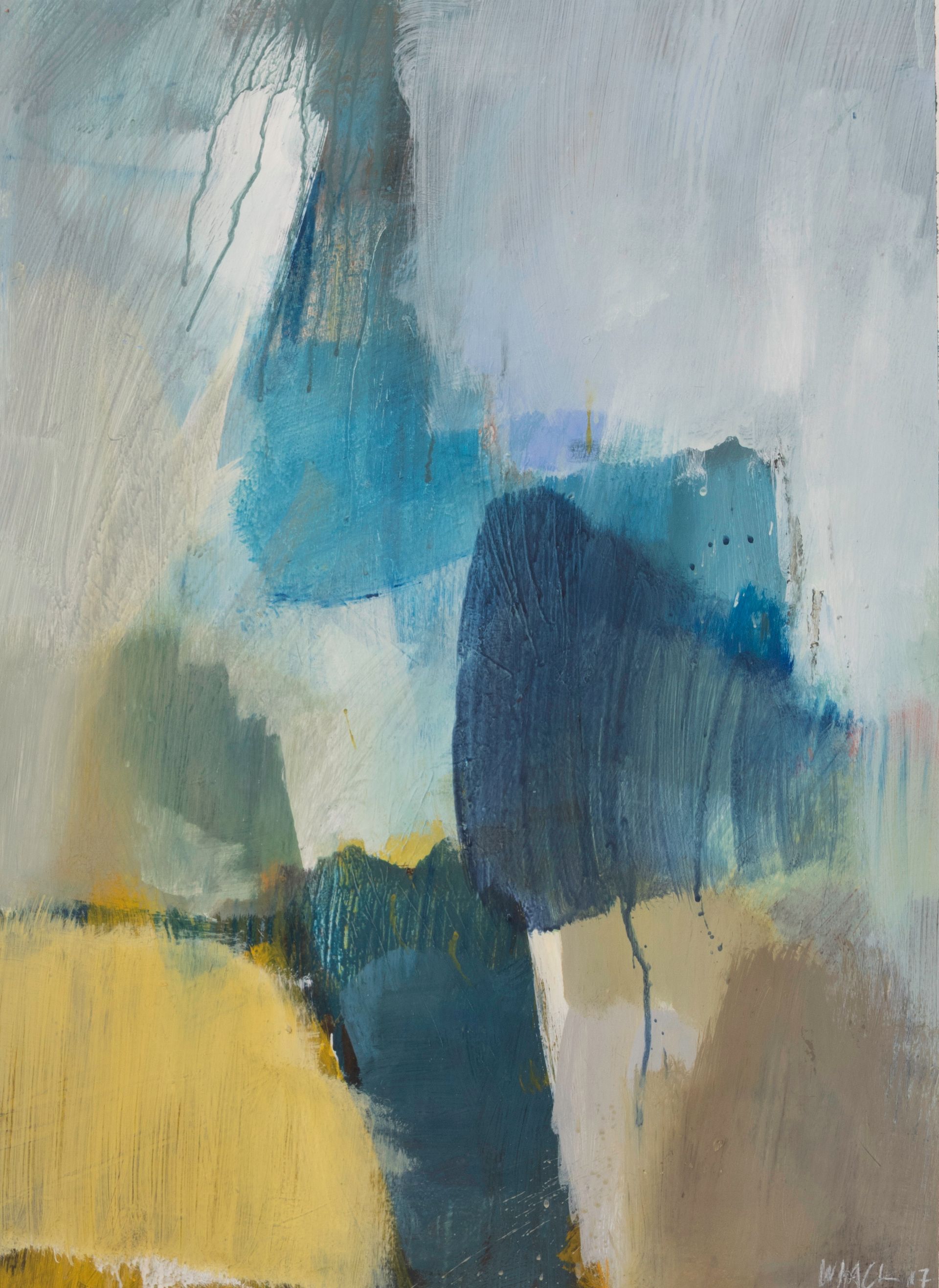 Arbeit in Mischtechnik des Künstlers Walter Mack zum Thema Abstraktion