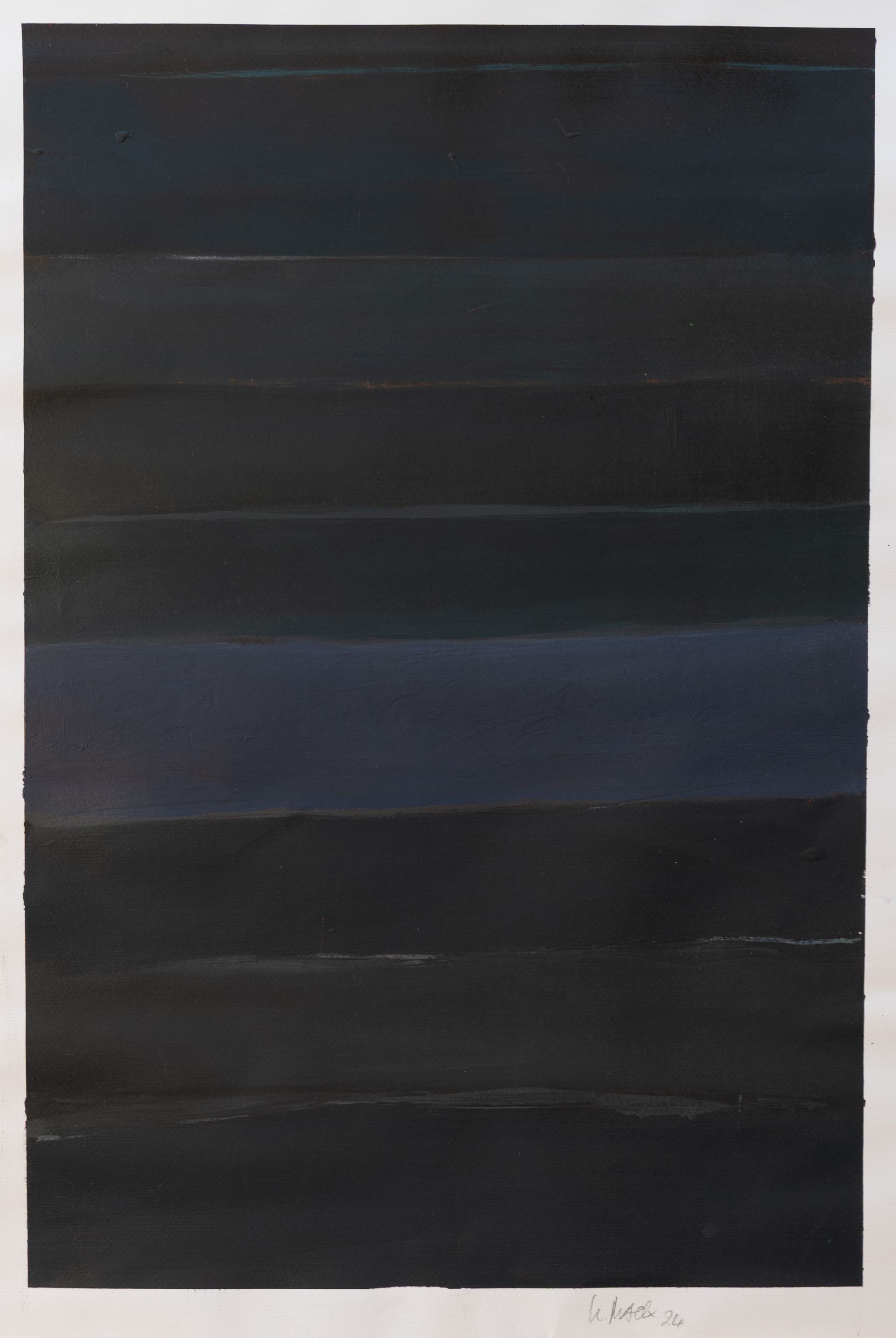 Arbeit auf Papier des Künstlers Walter Mack zum Thema Abstraktionen durch Stripes