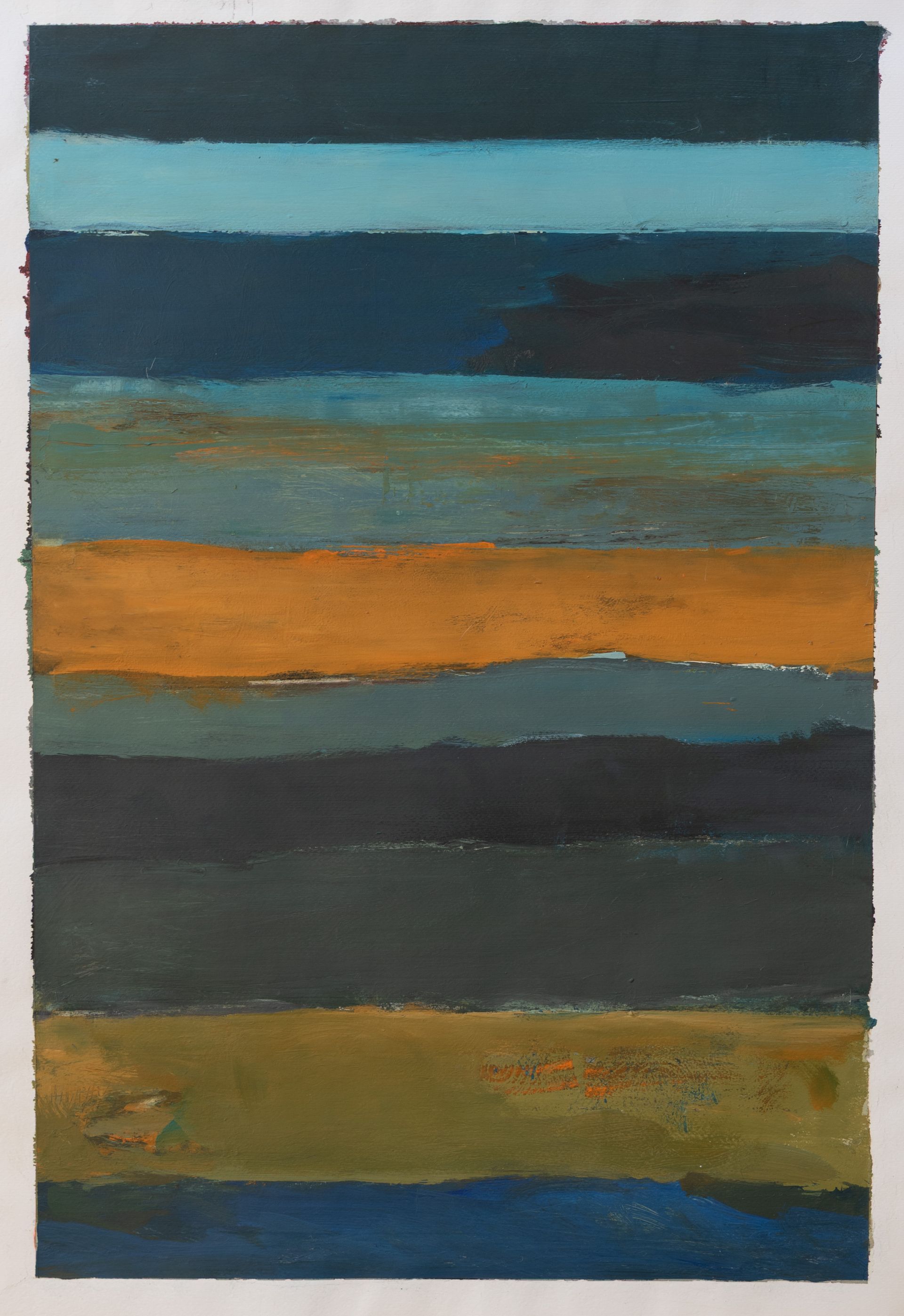 Arbeit auf Papier des Künstlers Walter Mack zum Thema Abstraktionen durch Stripes