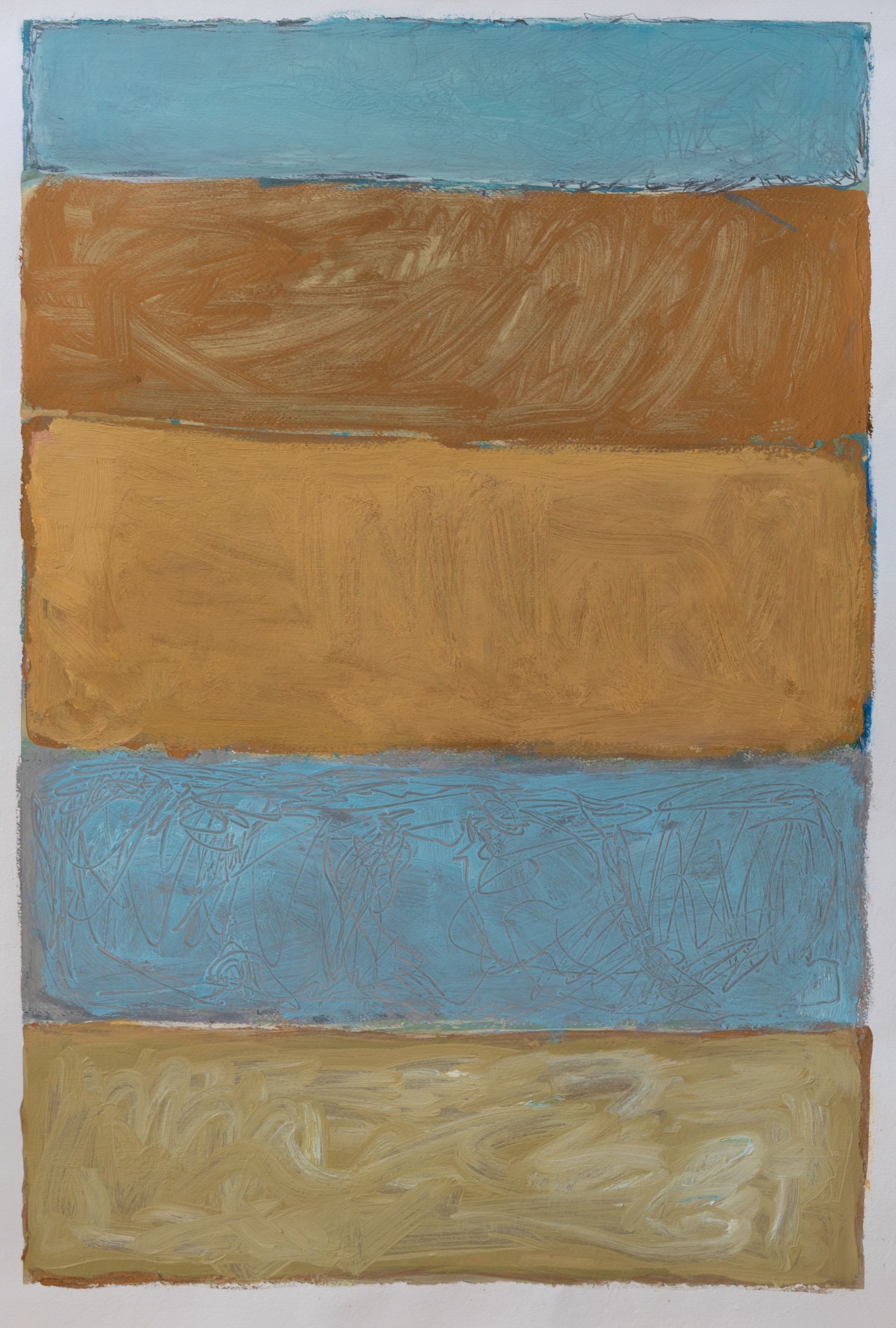 Arbeit auf Papier des Künstlers Walter Mack zum Thema Abstraktionen durch Stripes