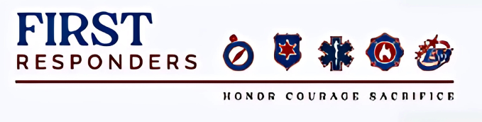 The logo for first responders honors courage sacrifice