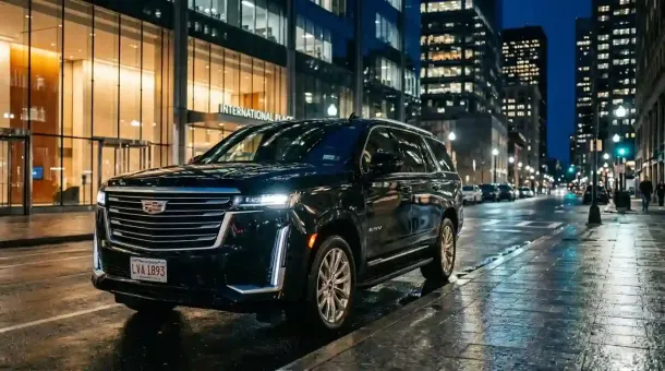 Cadillac Escalade executive SUV in Boston  for luxury chauffeur, black car, and executive transportation service.
