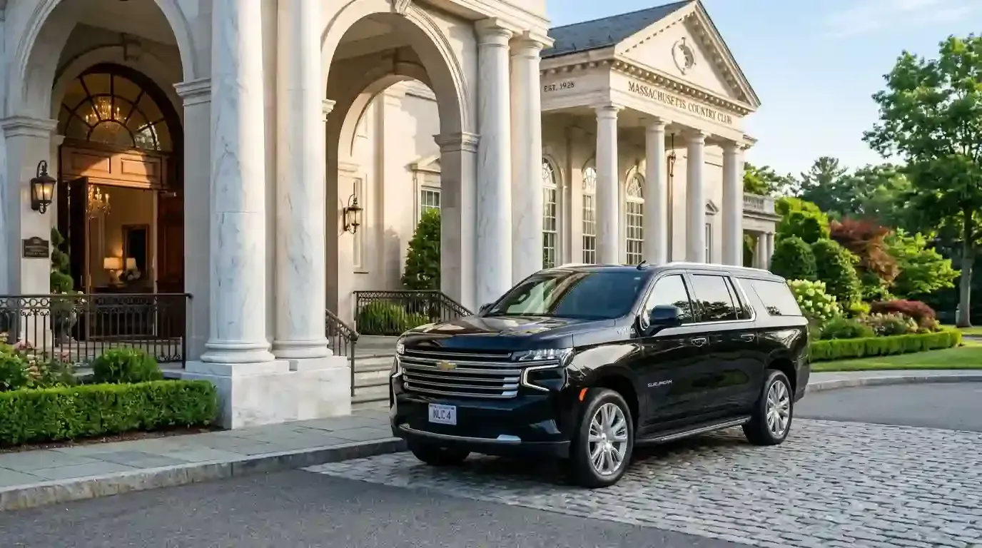 Chevrolet Suburban executive SUV parked in ashland for luxury chauffeur and black car service transportation.

