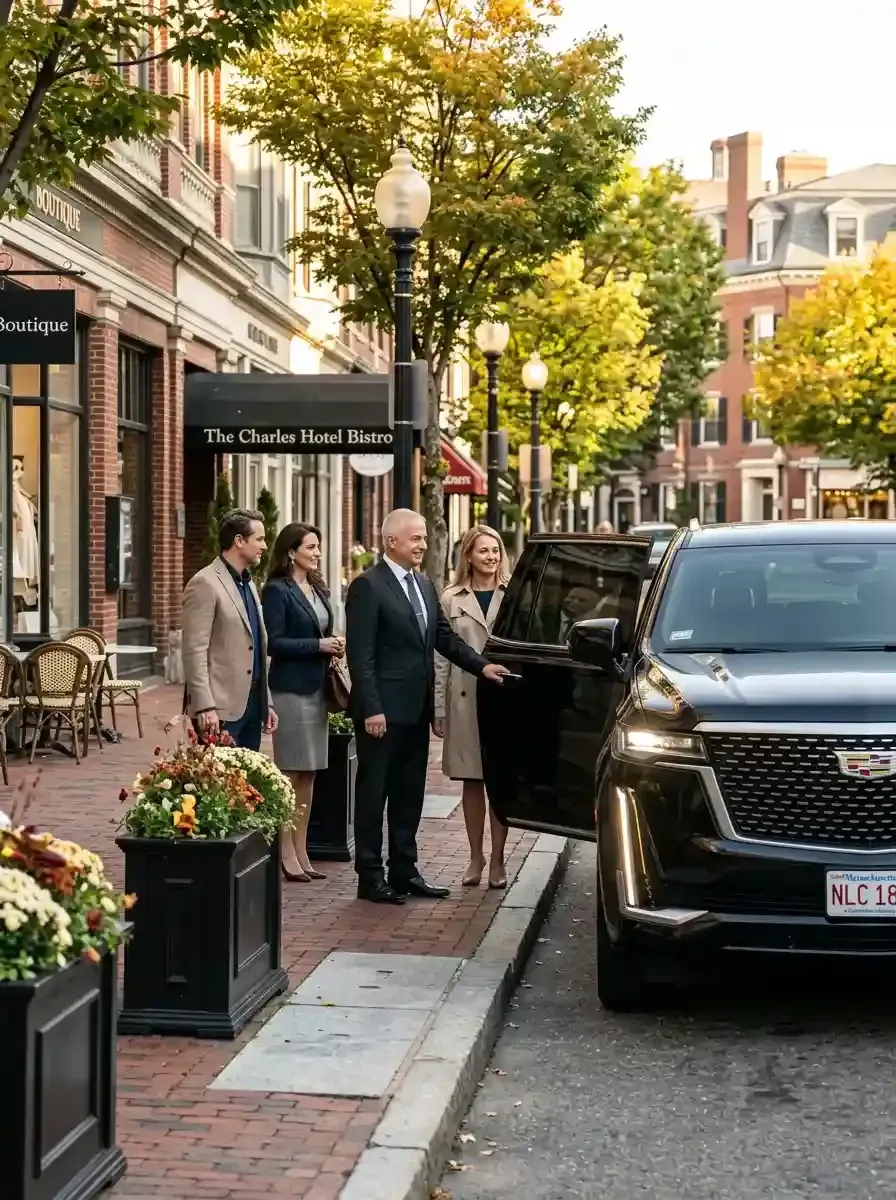 Professional chauffeur providing hourly black car service in Swampscott, Massachusetts