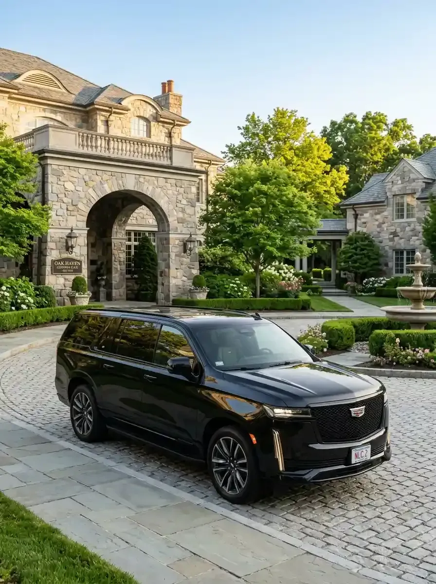 Traveler using private black car service from Maynard to Boston Logan International Airport