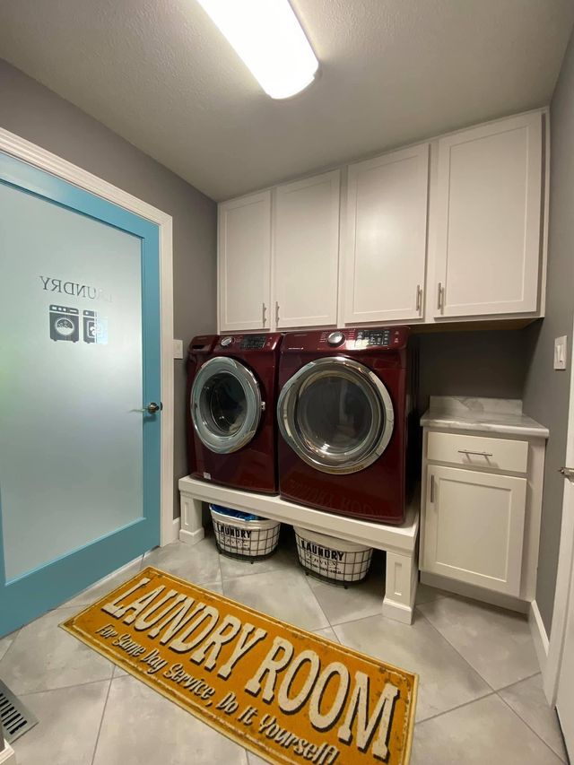 White and Gray Laundry Room and Mudd Room - Homecrest Cabinetry