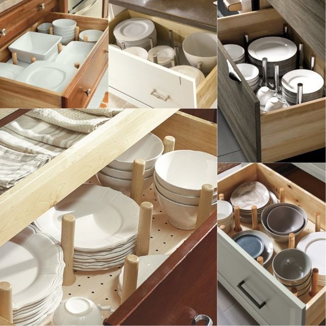 PEGGED DISH DRAWER ORGANIZERS