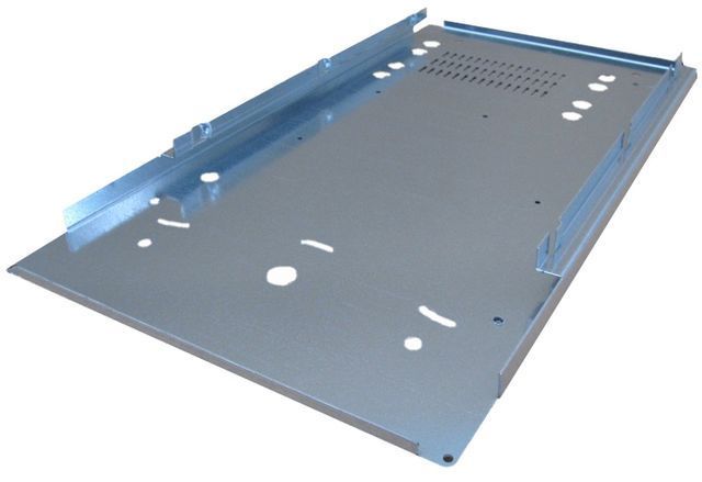 Base in lamiera punzonata e piegata realizzata da Cesari srl di Recanati