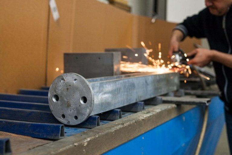 Smerigliatura carpenteria alla Cesari srl di Recanati