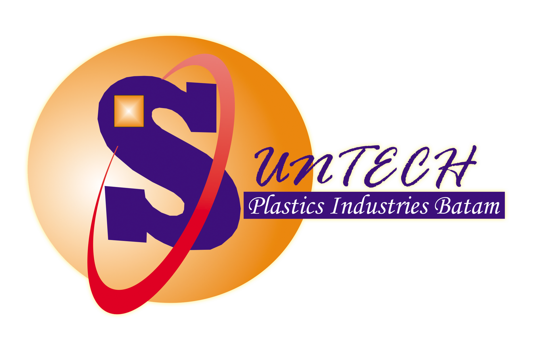 Logo for Suntech Plastics Industries Batam, featuring a purple 