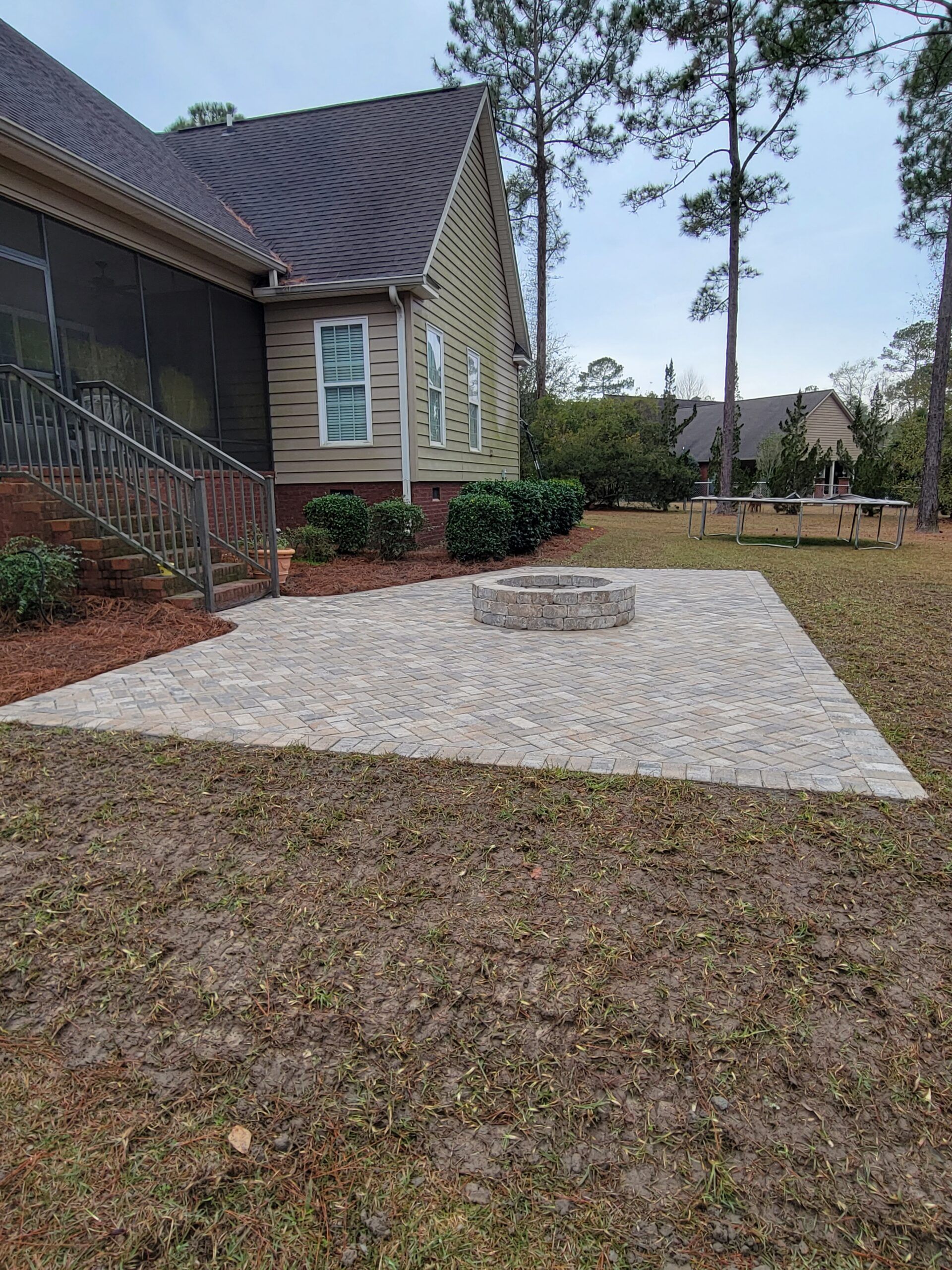 Patio with Fire Pit — Thomasville, GA — HS Landscapes LLC
