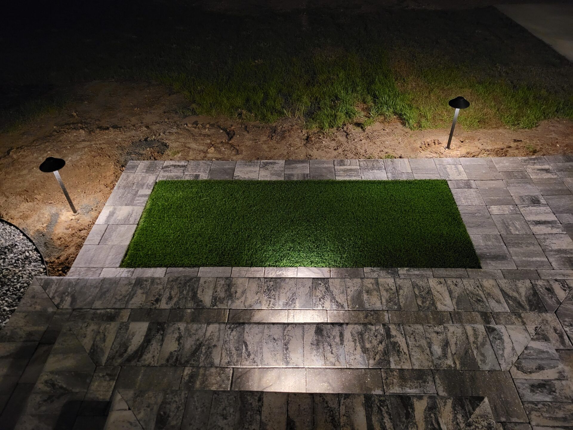 Hardscape Design at Night— Thomasville, GA — HS Landscapes LLC
