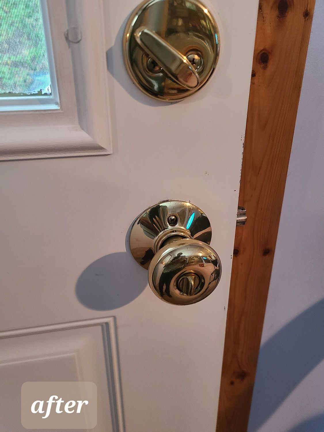 After Cleaning the White Door