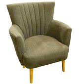 upholstered green chair