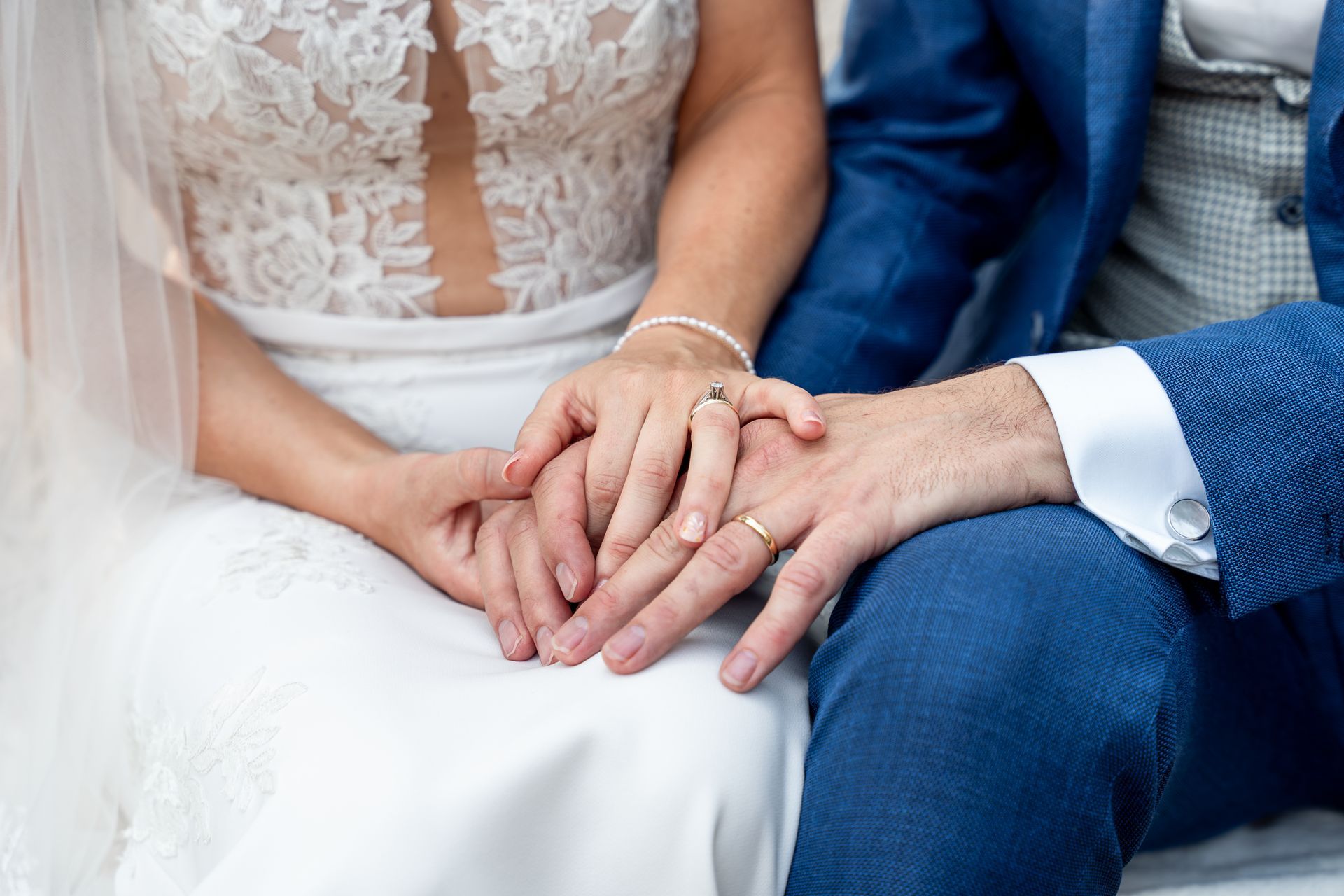 Bruiloft close-up handen
