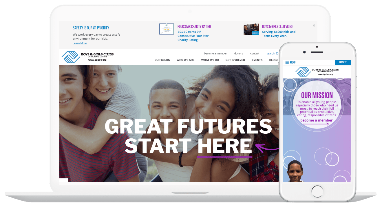image of the boys and girls clubs of broward county website