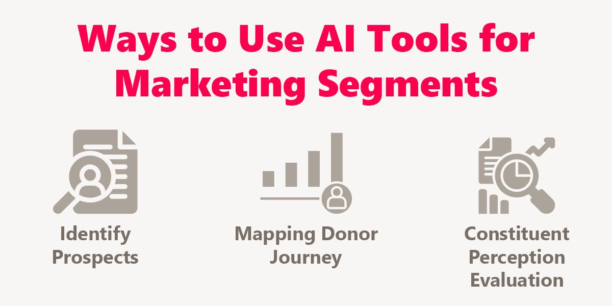 An image showing ways to use AI tools for marketing segmentation.