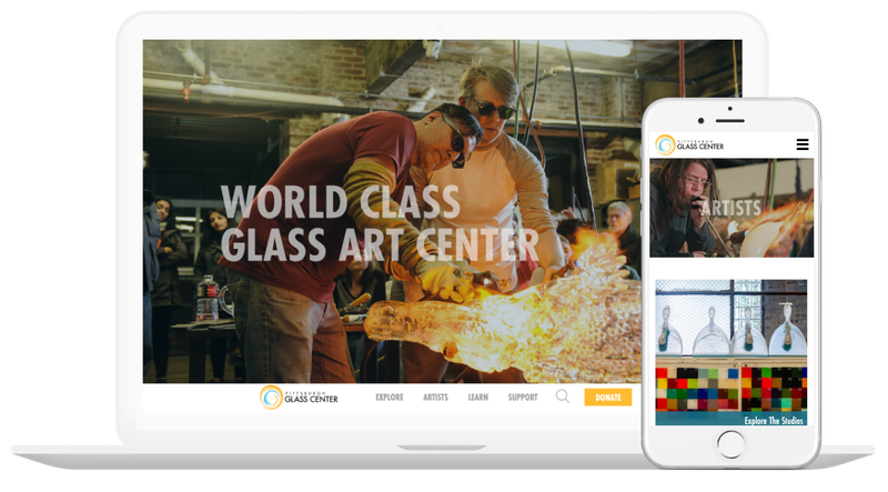 image of pittsburgh glass center website