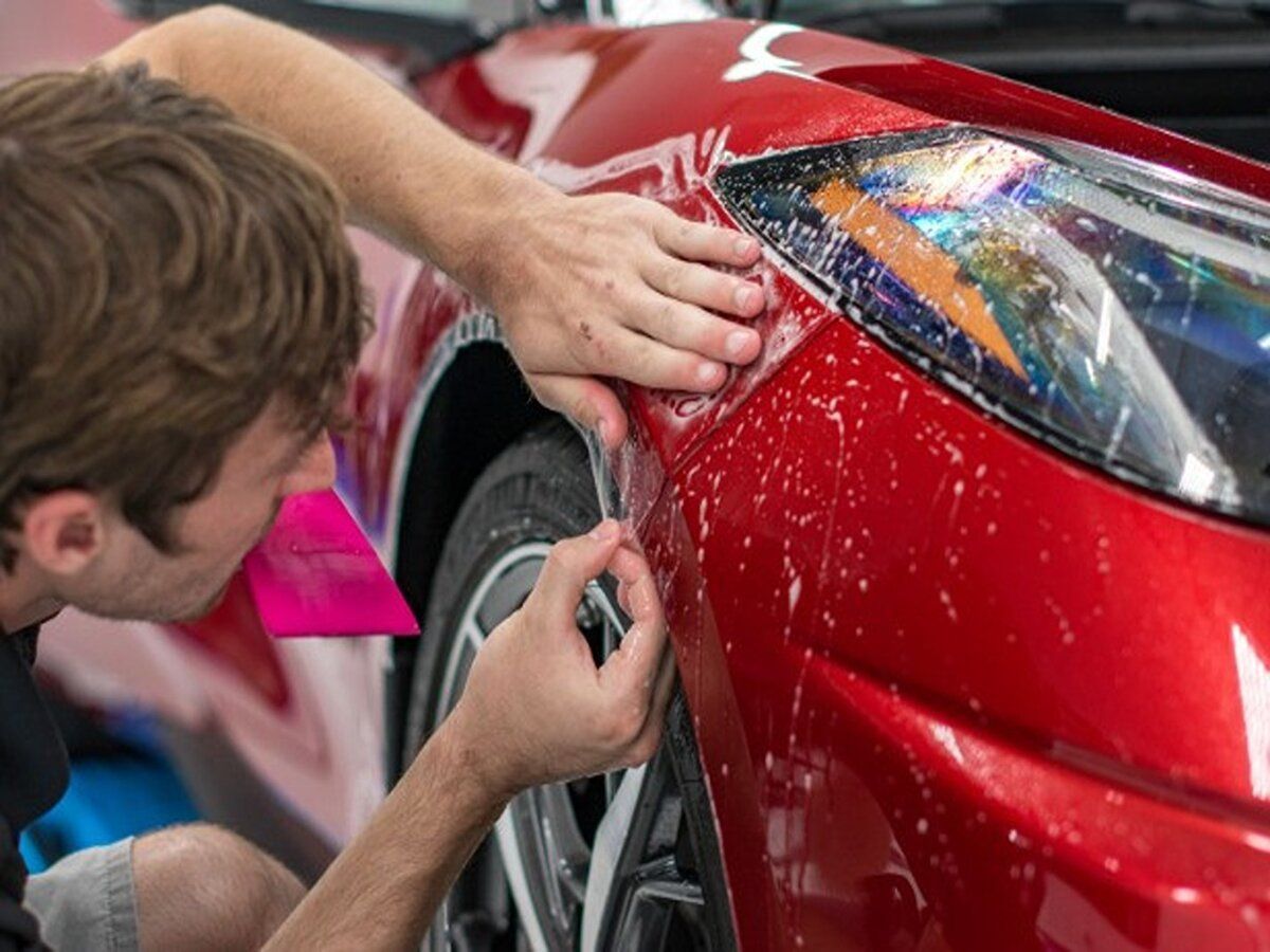 ppf installed in a red car.