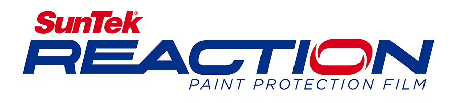 The logo for suntek reaction paint protection film