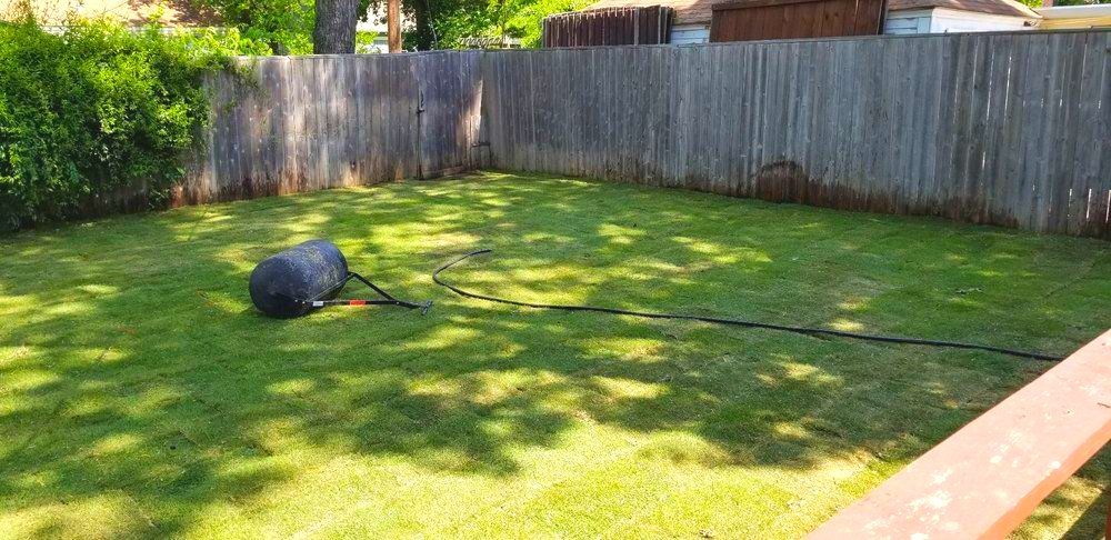 Sims Grass Sod installed into Dallas Home Yard