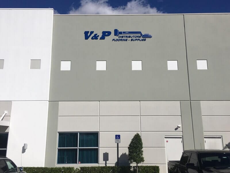 V & P Building Front View — Flooring Tools in Miami, FL