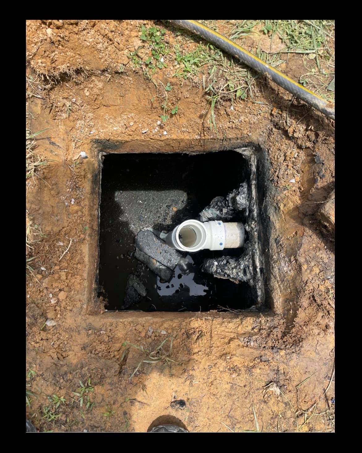 full of dirt septic tank