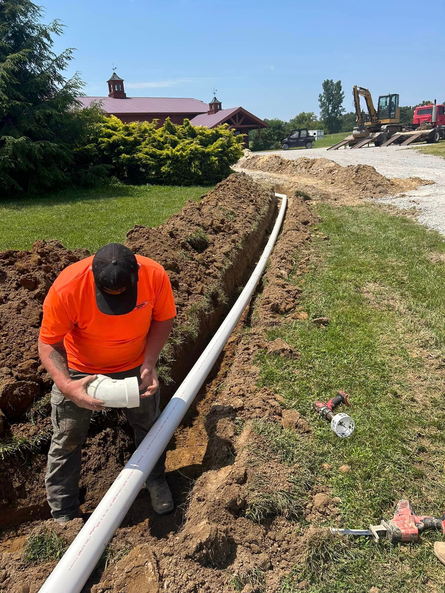 One of the technician working with the pipes
