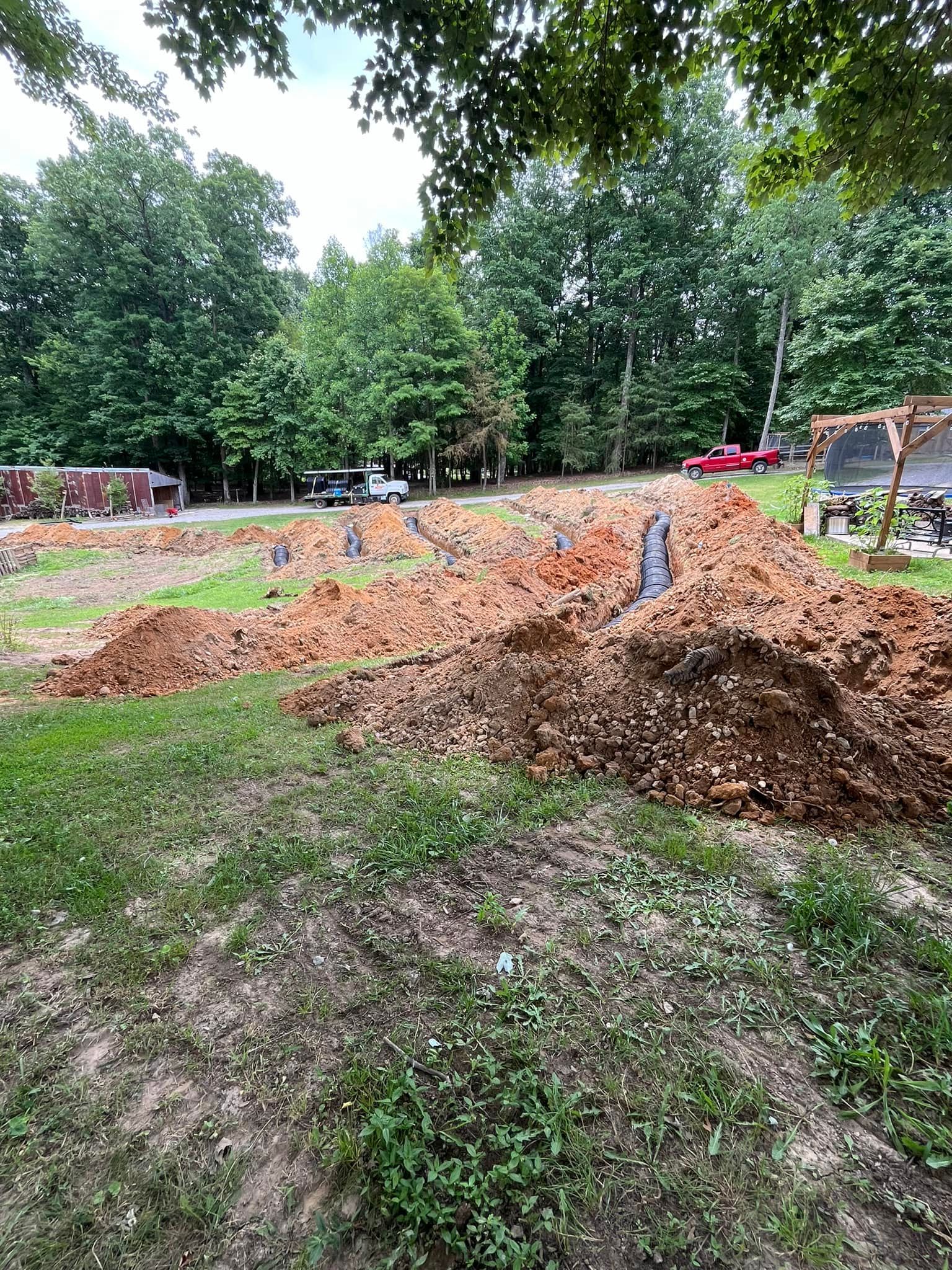 current looks of a installed new septic system