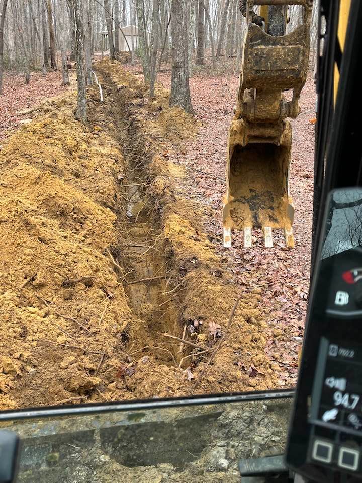 backhoe working digging