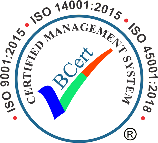 A certified management system logo with a check mark