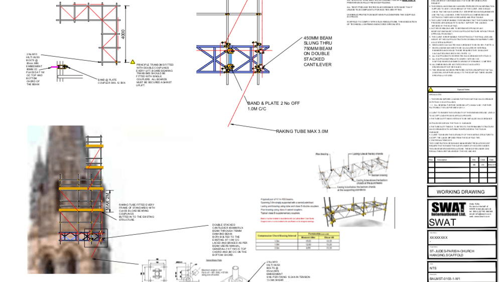 Temporary Works Design, Scaffold, Steeplejacks