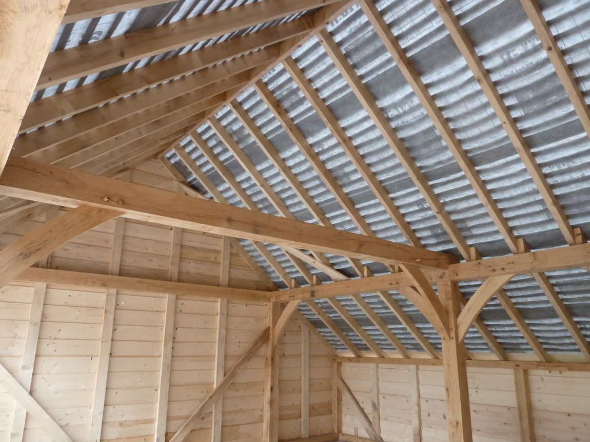 Oak garage in Oxfordshire