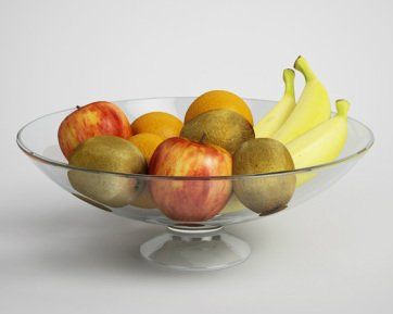 assorted fruits in glass bowl