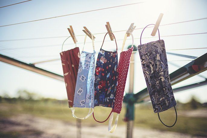 Drying face masks