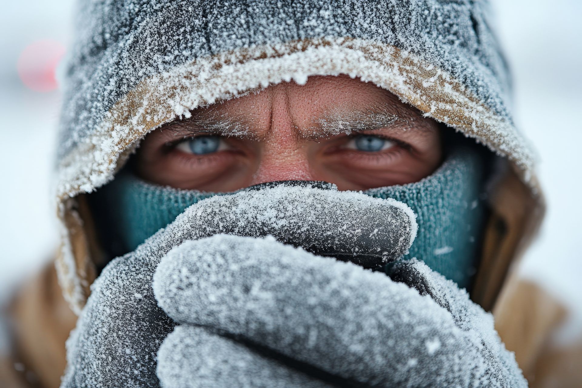 Frozen man in Wisconsin contemplating frozen pipes and mold in home