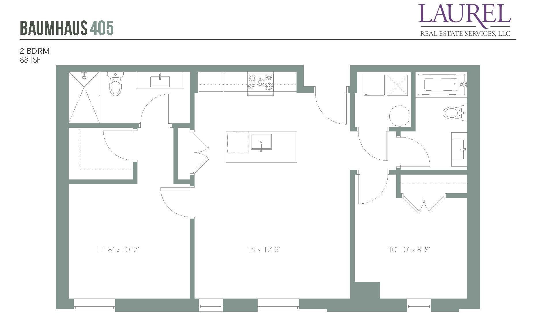 2 bedroom floor plan