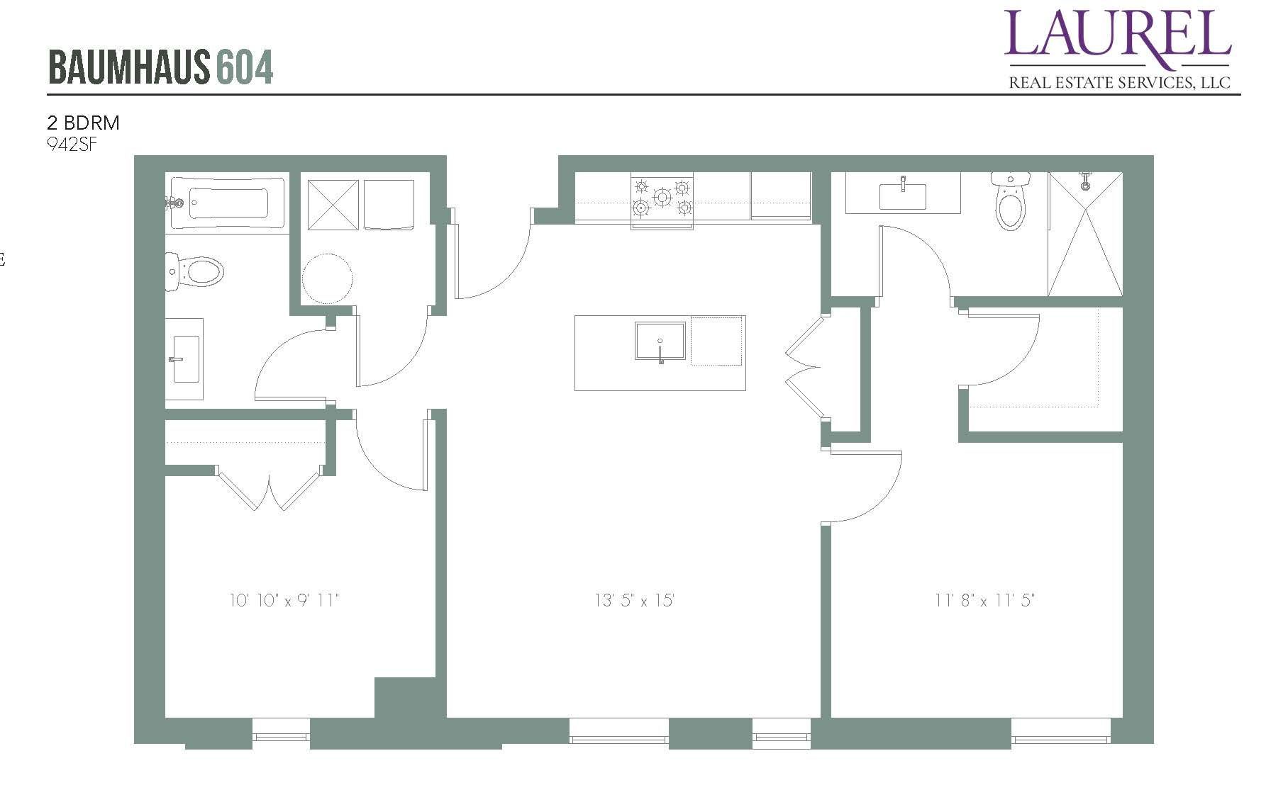 2 bedroom floor plan