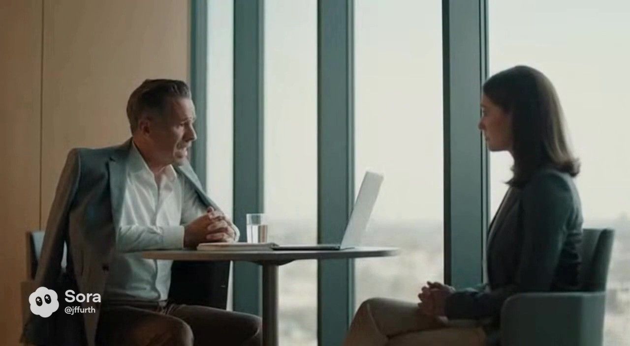 Man presenting in front of a whiteboard in an office setting. Other people sit at a table.