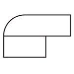 A black and white drawing of a rectangle and a t on a white background.