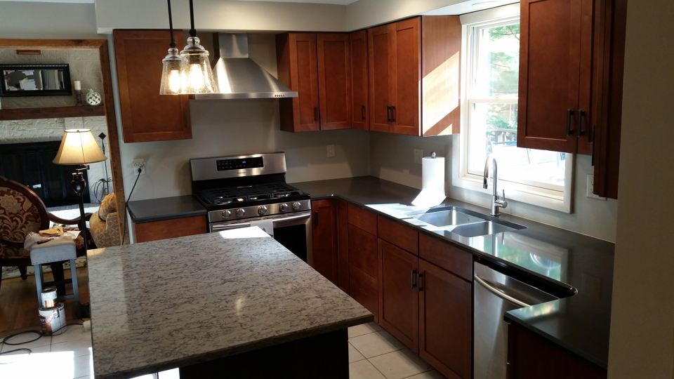 Modern kitchen with island counter - Kitchen Remodeling in Westmoreland County PA