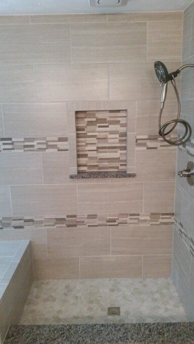 Shower with tile pattern - Bathroom Remodeling in Westmoreland County PA