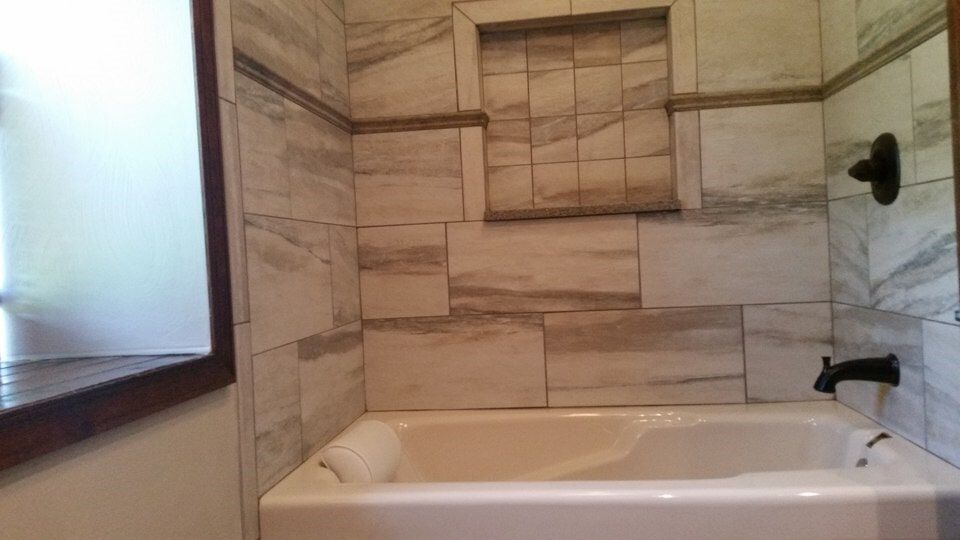 Bath with tile wall - Bathroom Remodeling in Westmoreland County PA