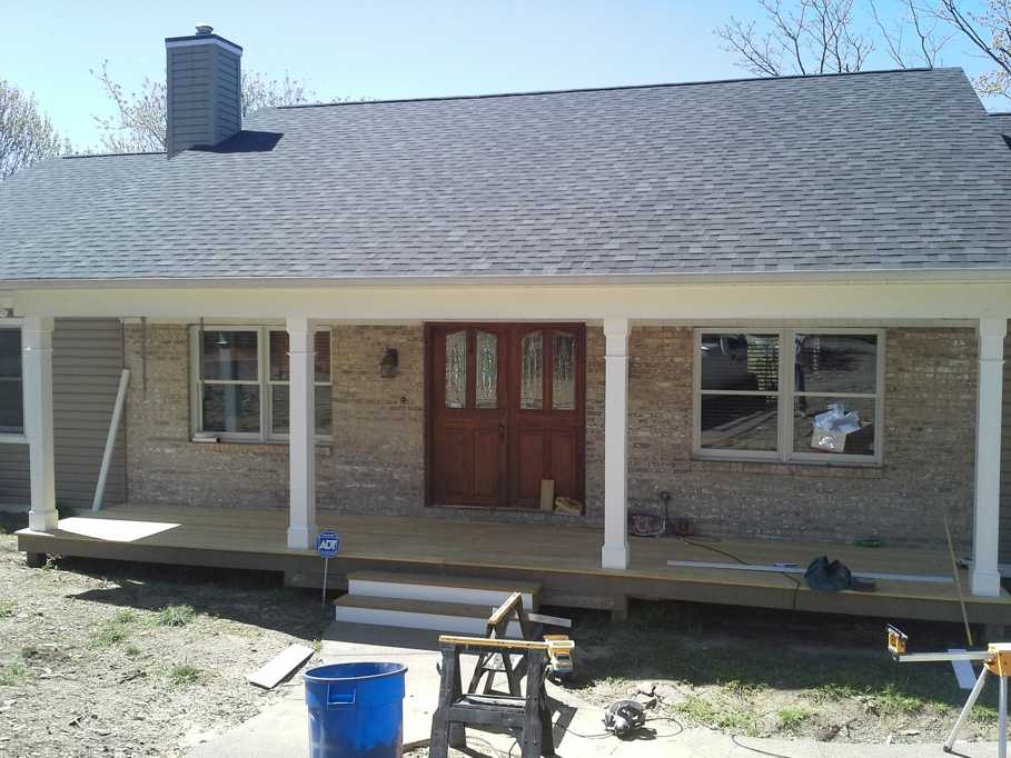 deck and columns added to house - Exterior Remodeling in Deck - Exterior Remodeling Services in Westmoreland County PA