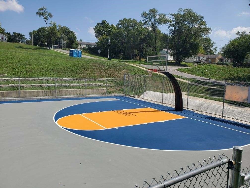 Blue And Yellow Basketball Court — Nebraska City, NE — TCU Inc