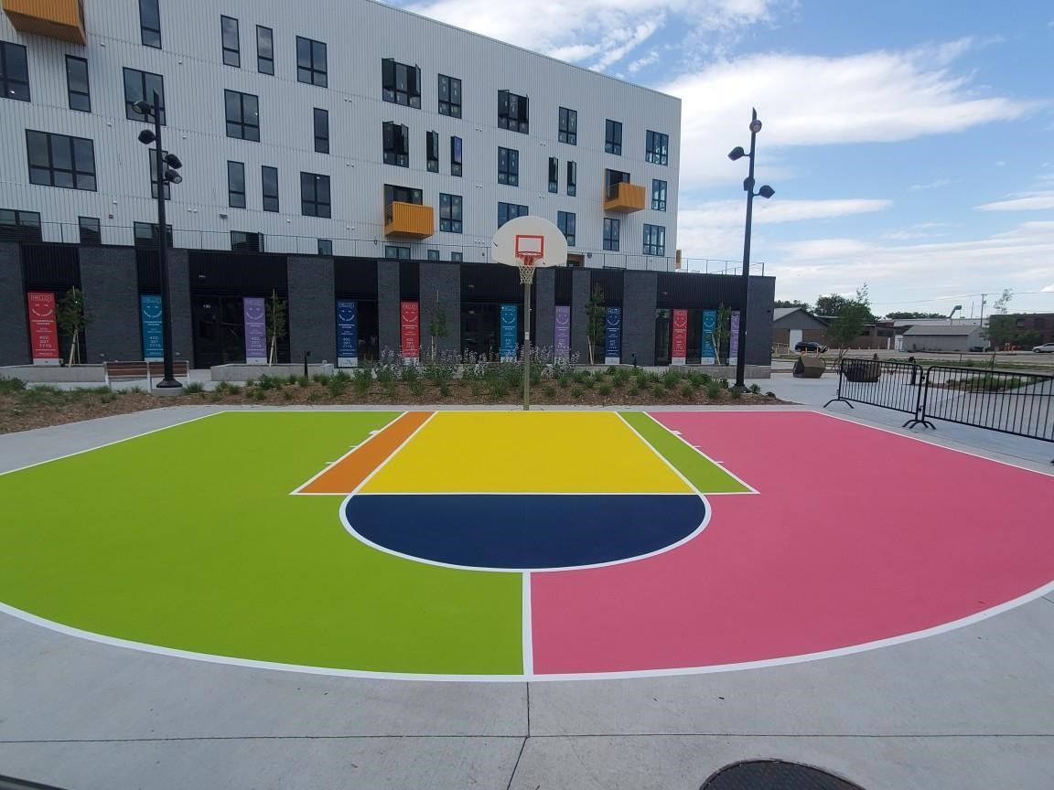 New Basketball Court — Nebraska City, NE — TCU Inc