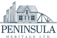 Peninsula Heritage Ltd. logo with house and bridge illustration in blue-gray tones
