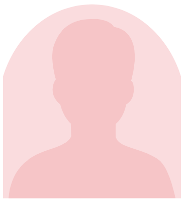 Pink silhouette of a person against a lighter pink arched background.